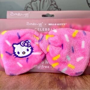 Hello Kitty Pink Plush Bow Head Wrap